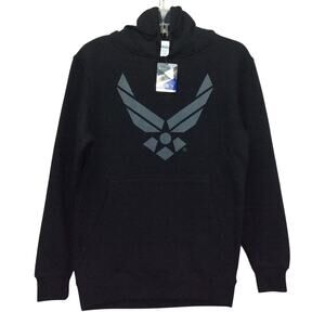 Brisco Space Force Hoodie Men's Size S Black/White Outdoor Casual Pullover Cozy